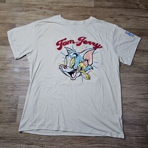 Tom and Jerry Cartoon Tee - Beige